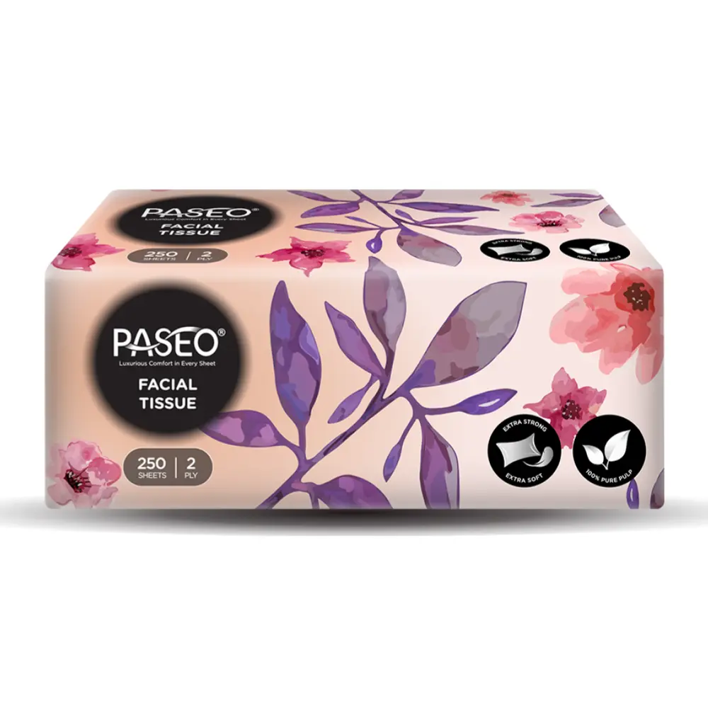 Khăn Giấy Rút 2 Lớp, Extra Soft Facial Tissue, 250 Tờ (20 x 21.7cm) - PASEO